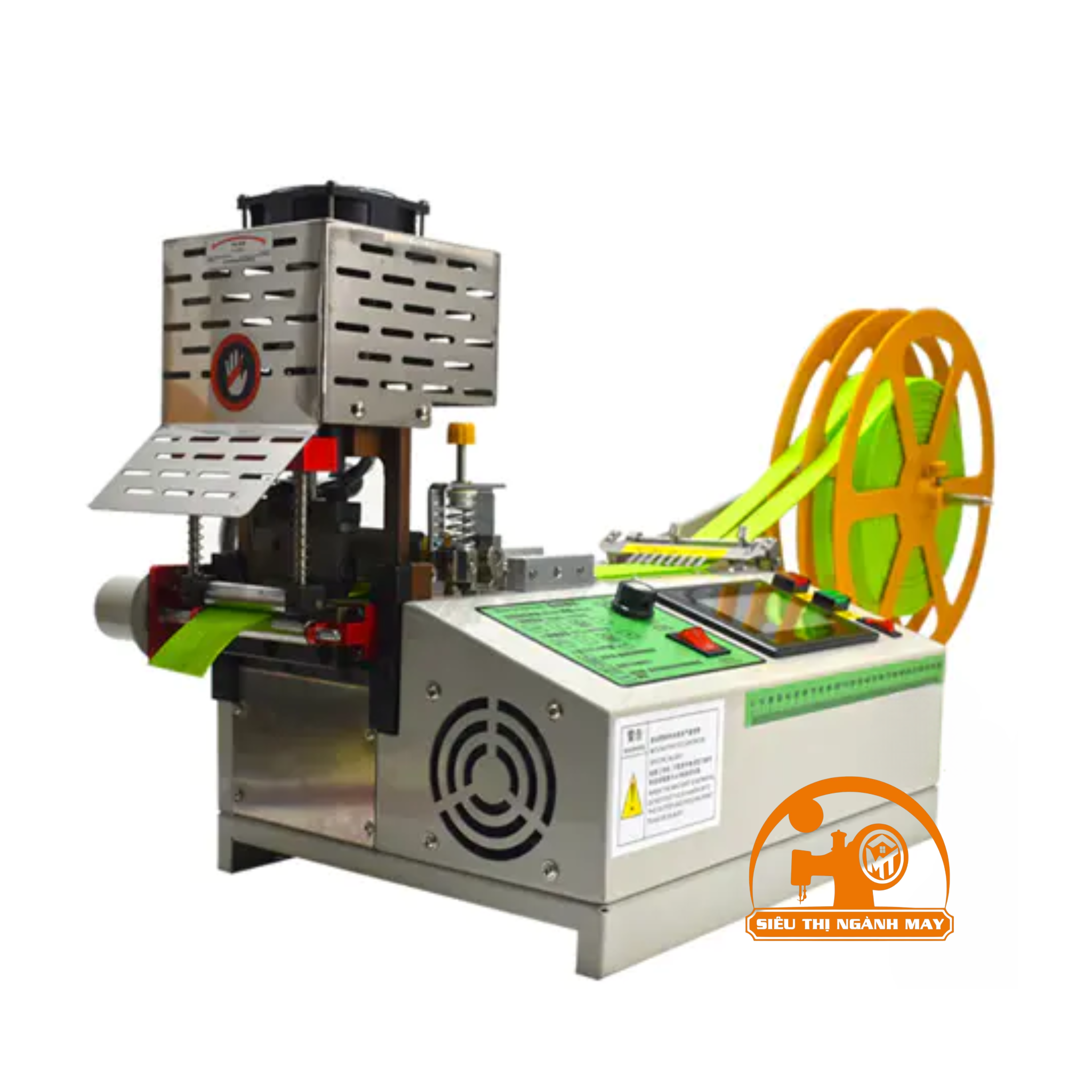 Máy Cắt Dây Đai Dạng Xéo Góc Dao Xoay Tự Động