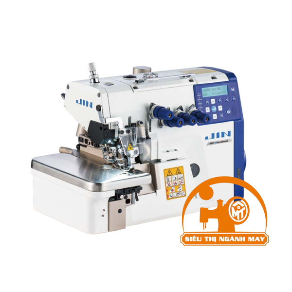 Máy Vắt Sổ 2 Kim 4 Chỉ Điện Tử, Tốc Độ Cao Có Cảm Biến JIN-M1-424SF