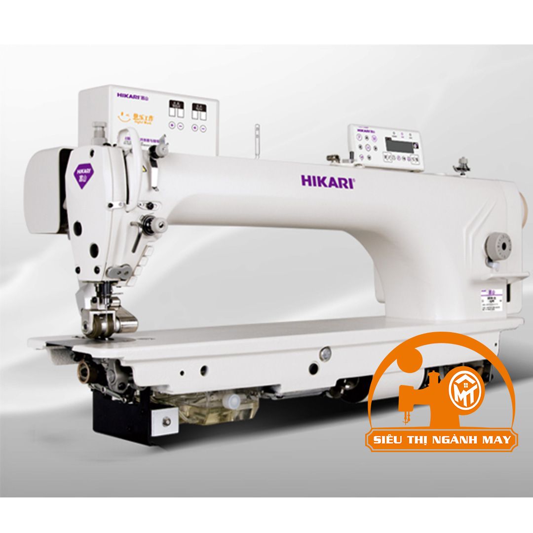 Máy 1 kim thân dài điện tử cắt chỉ,có nâng CV và bộ trợ lực, bàn có bi thổi H9199N-7C-5/AK/PL