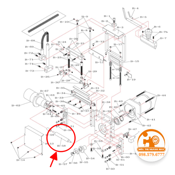 Trục Lăn Nhỏ Máy CuTex TBC-50H