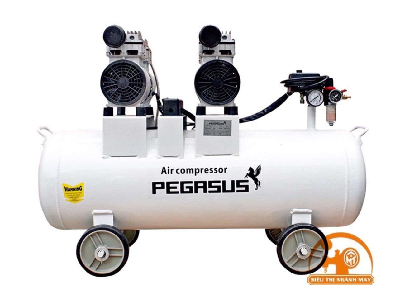 Máy nén khí không dầu, giảm âm Pegasus TM-OF550*2-70L