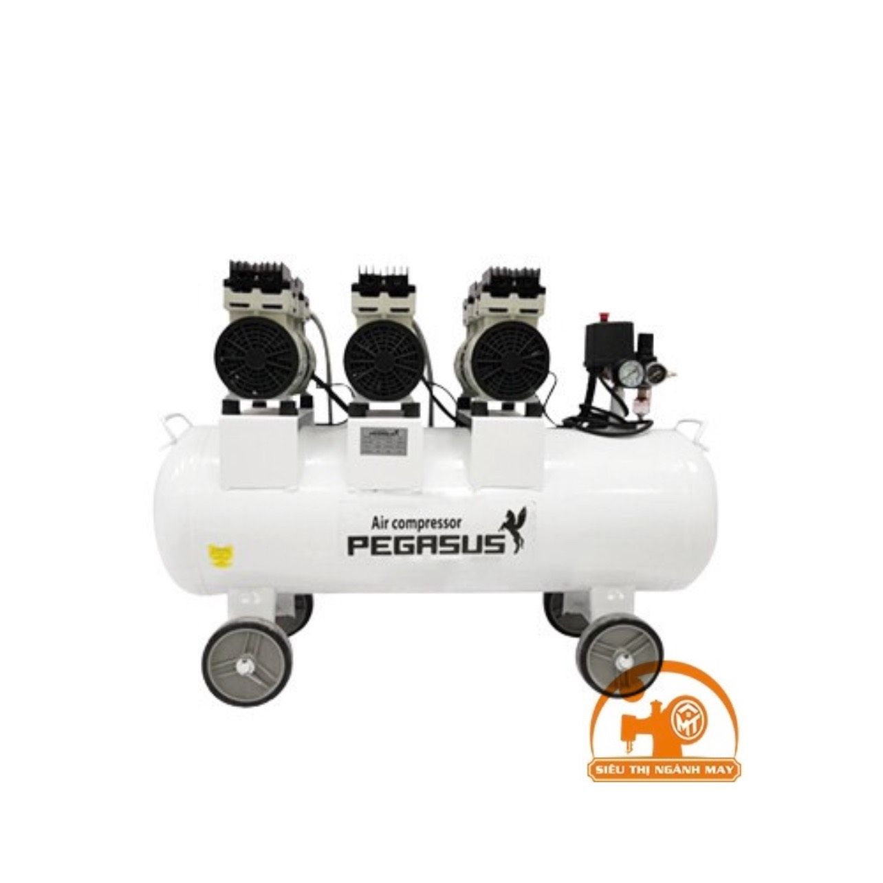 Máy nén khí không dầu, giảm âm Pegasus TM-OF750*3-180L