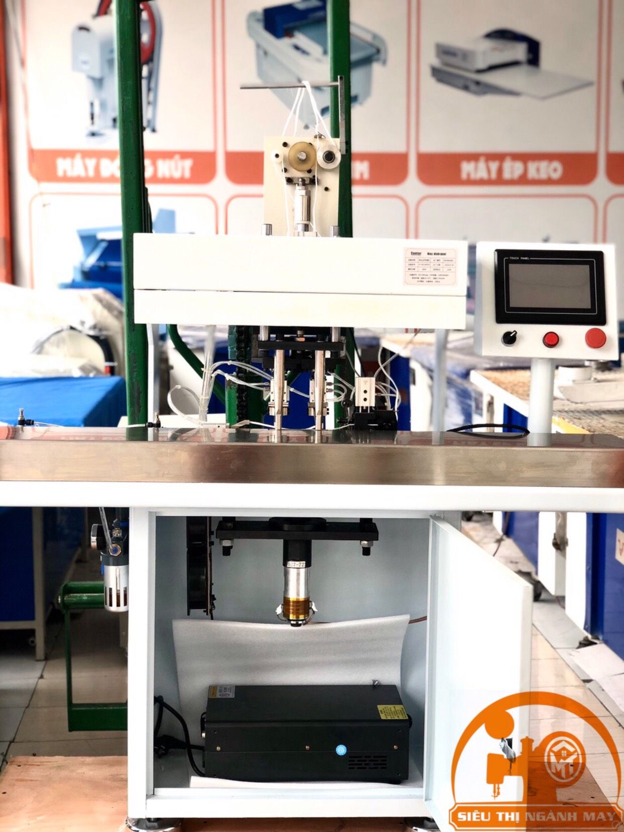 Máy đính dây khẩu trang y tế 2 đầu bán tự động