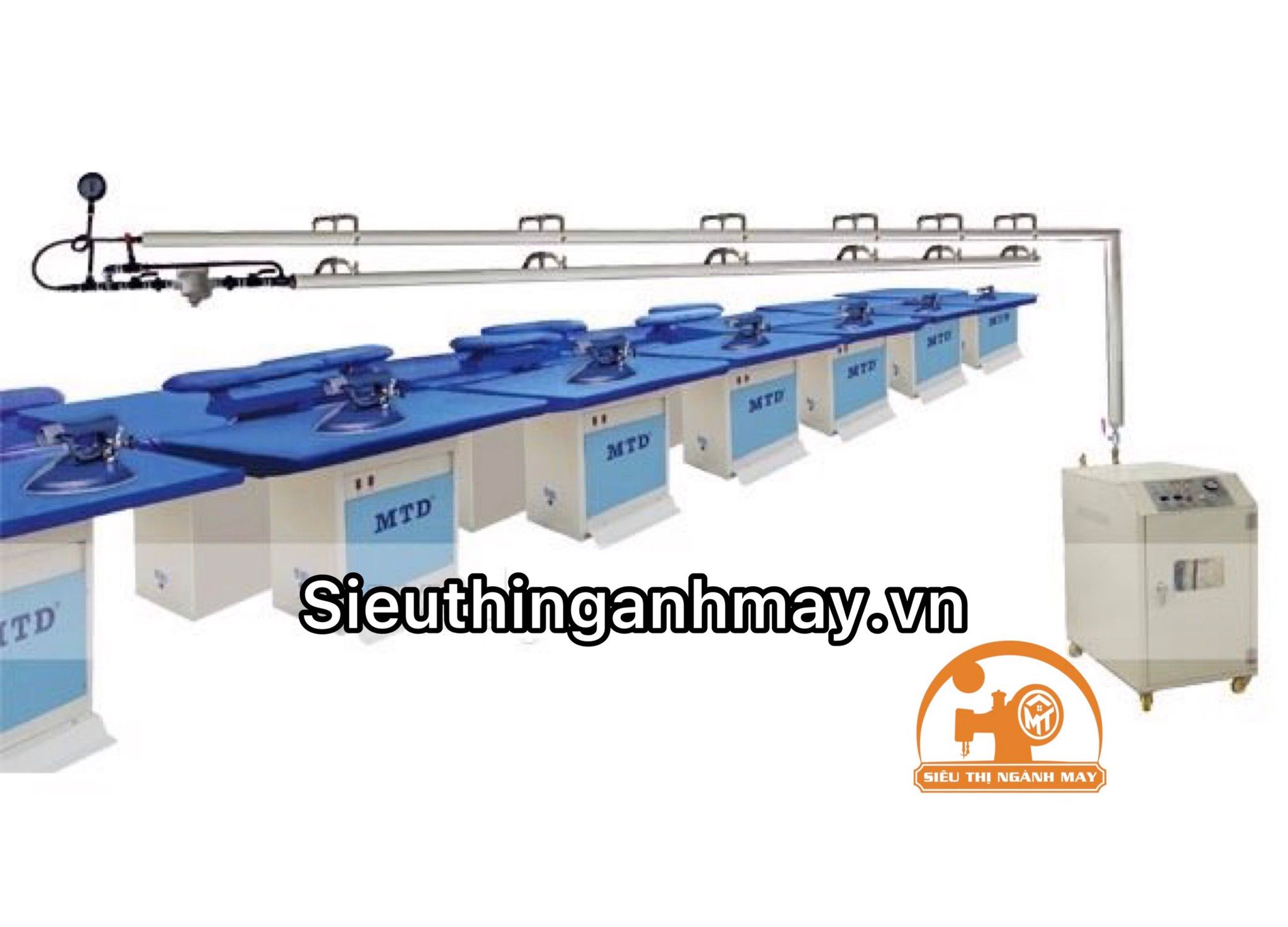 Hệ Thống Ủi Hơi Công Nghiệp Hoàn Chỉnh Dành Cho Xưởng May Lớn