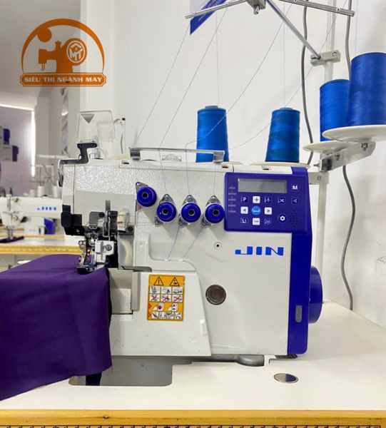 Máy Vắt Sổ 2 Kim 4 Chỉ Điện Tử, Tốc Độ Cao Có Cảm Biến JIN-M1-424SF