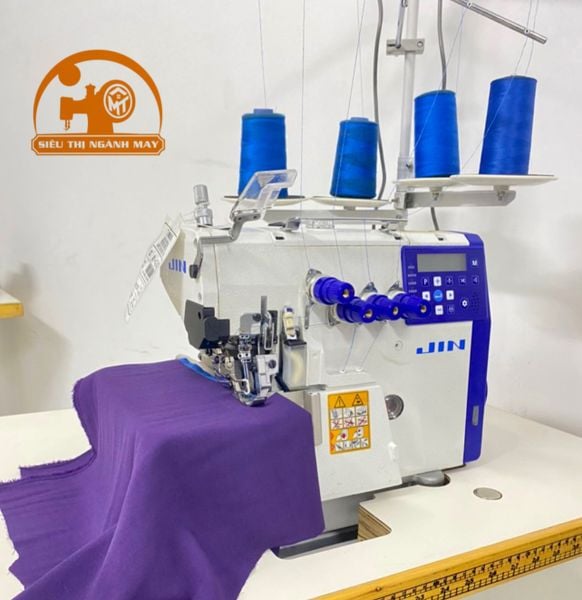 Máy Vắt Sổ 2 Kim 4 Chỉ Điện Tử, Tốc Độ Cao Có Cảm Biến JIN-M1-424SF