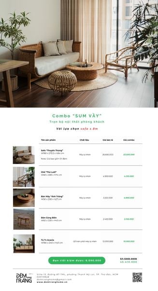  COMBO SUM VẦY - TRỌN BỘ PHÒNG KHÁCH 