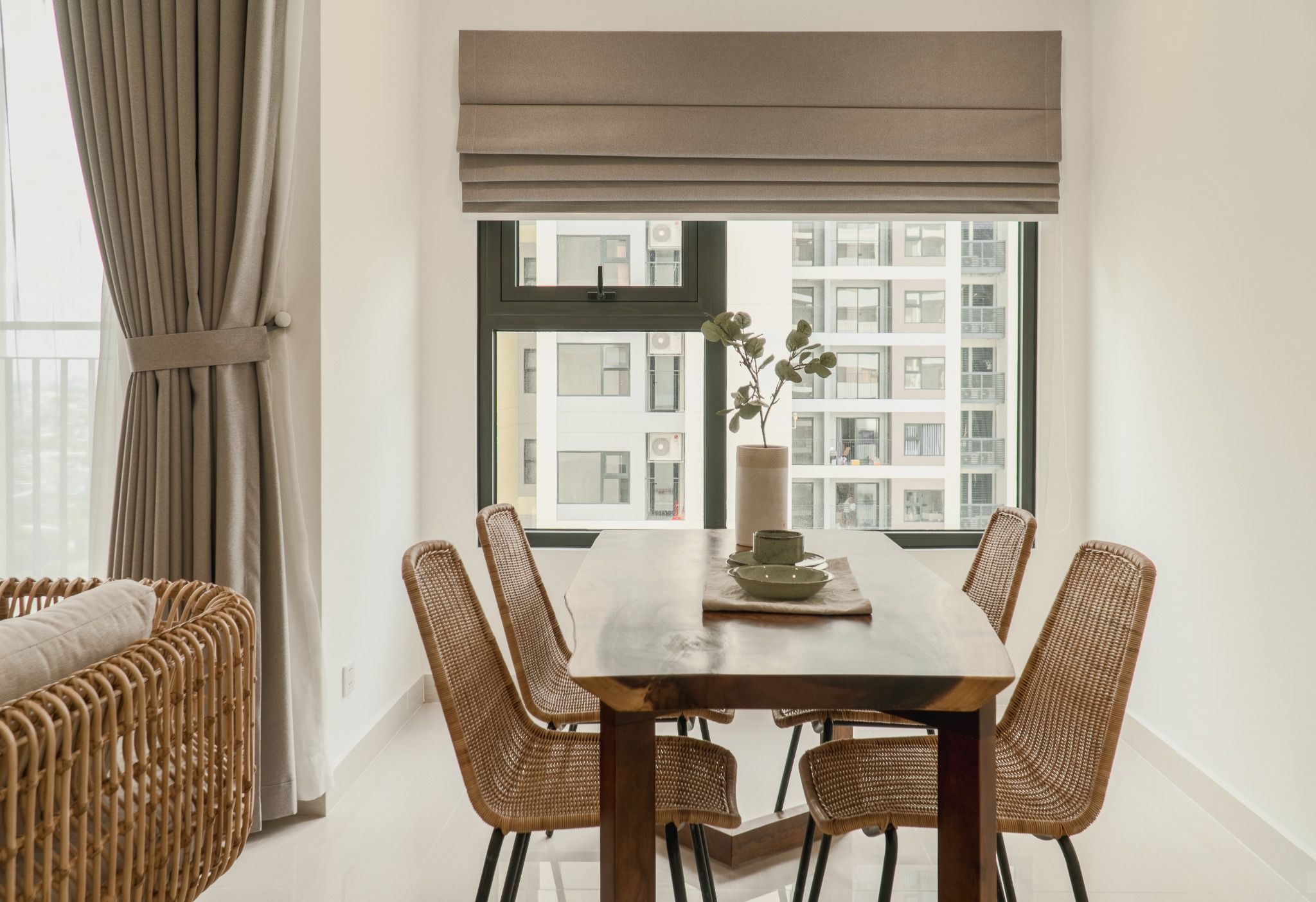  [NGỪNG SẢN XUẤT] GHẾ ĂN ĐAN MÂY SỢI NHỎ  MDC1004-NB 