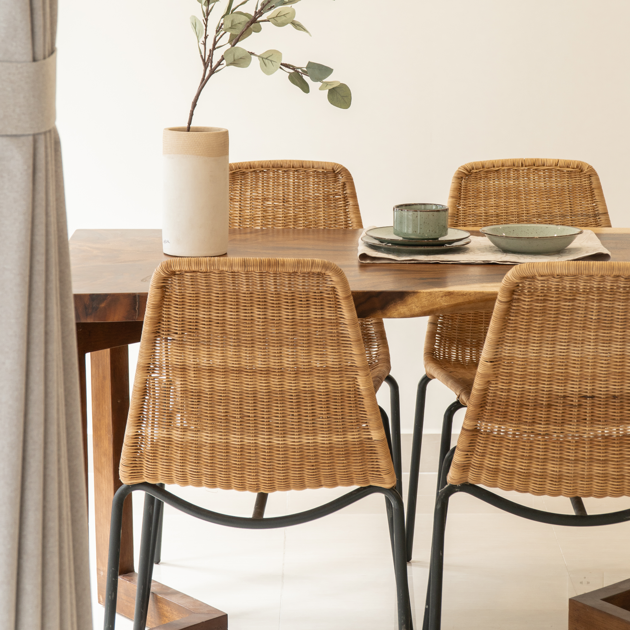  [NGỪNG SẢN XUẤT] GHẾ ĂN ĐAN MÂY SỢI NHỎ  MDC1004-NB 