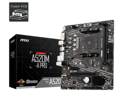 MAINBOARD MSI A520M-A PRO ( AM4 / m-ATX / 2xDDR4 )