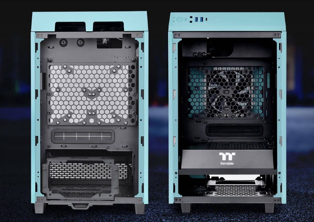 Vỏ case Thermaltake TOWER 100 TG Turquoise