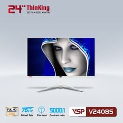 Màn hình LCD 24” VSP V2408S FHD 75Hz Gaming Chính Hãng ( Màu trắng ) BH 24 Tháng