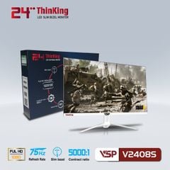 Màn hình LCD 24” VSP V2408S FHD 75Hz Gaming Chính Hãng ( Màu trắng ) BH 24 Tháng