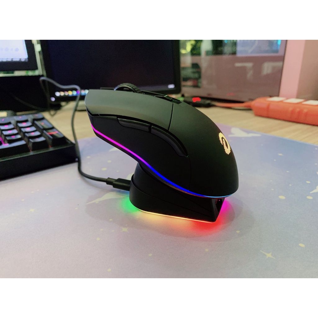 Chuột không dây Dareu EM901X đen (USB/RGB) bảo hành 24 tháng