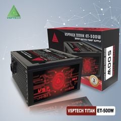 Nguồn VSP Titan ET ATX 500W LED + Dây Nguồn (ET-500W) n