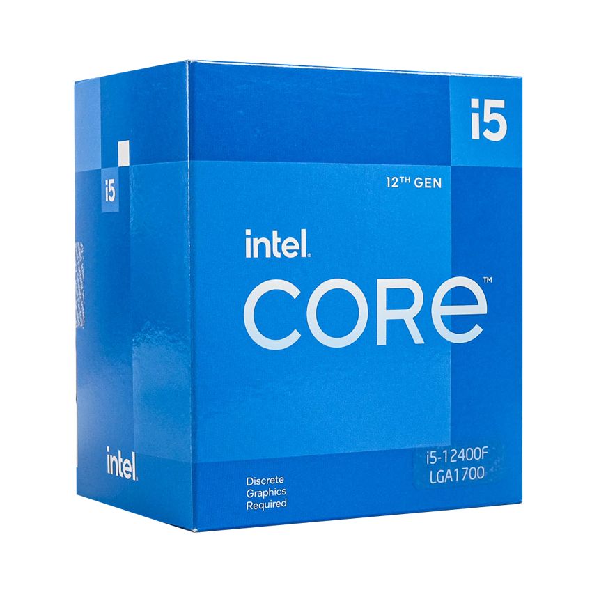 CPU Intel Core i5 12400F Box (2.50 Up to 4.40GHz | 18MB | 6C 12T | Socket 1700 | Alder Lake | No GPU | 65W) NEW BH 36 THÁNG