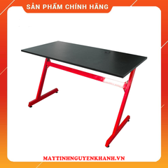 Bàn Gaming STAR01 Chữ Z Mặt Gỗ (120x75x60) (Chân Đỏ) NEW BH 12 THÁNG KHUNG CHÂN