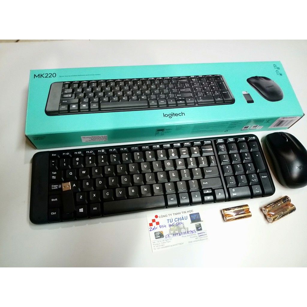 Bộ Keyboard + Mouse Logitech MK220 không dây NEW  BH 12 THÁNG