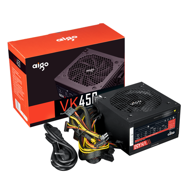 Nguồn máy tính AIGO VK450 - 450W (Màu Đen) NEW BH 36 THÁNG