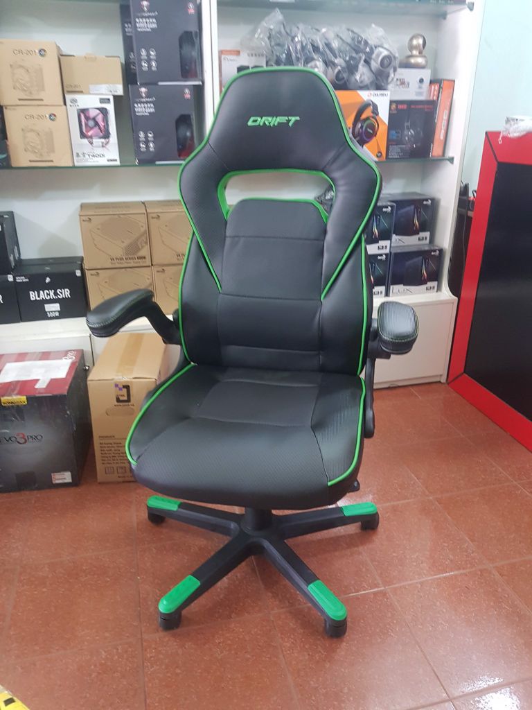 GHẾ GAMING RDRIFT D75 - BLACK/GREEN NEW BH 2 NĂM