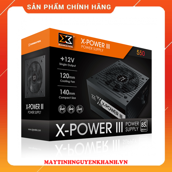NGUỒN XIGMATEK X-POWER III X-550 (EN45983) - Sản phẩm lý tưởng cho hệ thống GAME-NET NEW BH 36 THÁNG
