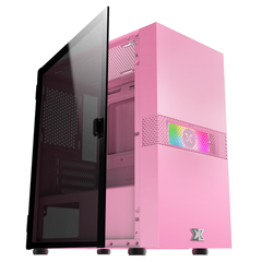 CASE Xigmatek FADIL QUEEN 1F (EN48090) - CÓ SẴN 1 FAN X22F RGB ( MINI TOWER ) MÀU HỒNG