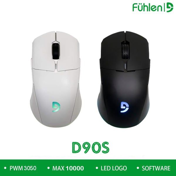 Chuột Fuhlen D90S RGB Wireless White bảo hành 24 tháng