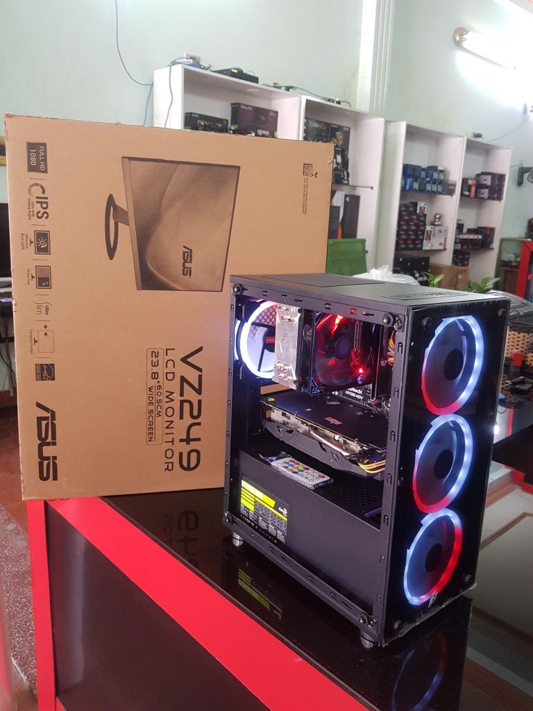 PC CHƠI GAME : H81/RAM 8GB / I3 4150/ RX480 8GB / SSD 120GB /CASE X2