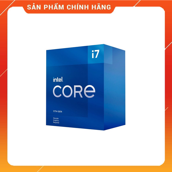 CPU Intel Core i7-11700F (2.5GHz turbo up to 4.9Ghz, 8 nhân 16 luồng, 16MB Cache, 65W) - Socket Intel LGA 1200 NEW TRAY BH 36 THÁNG