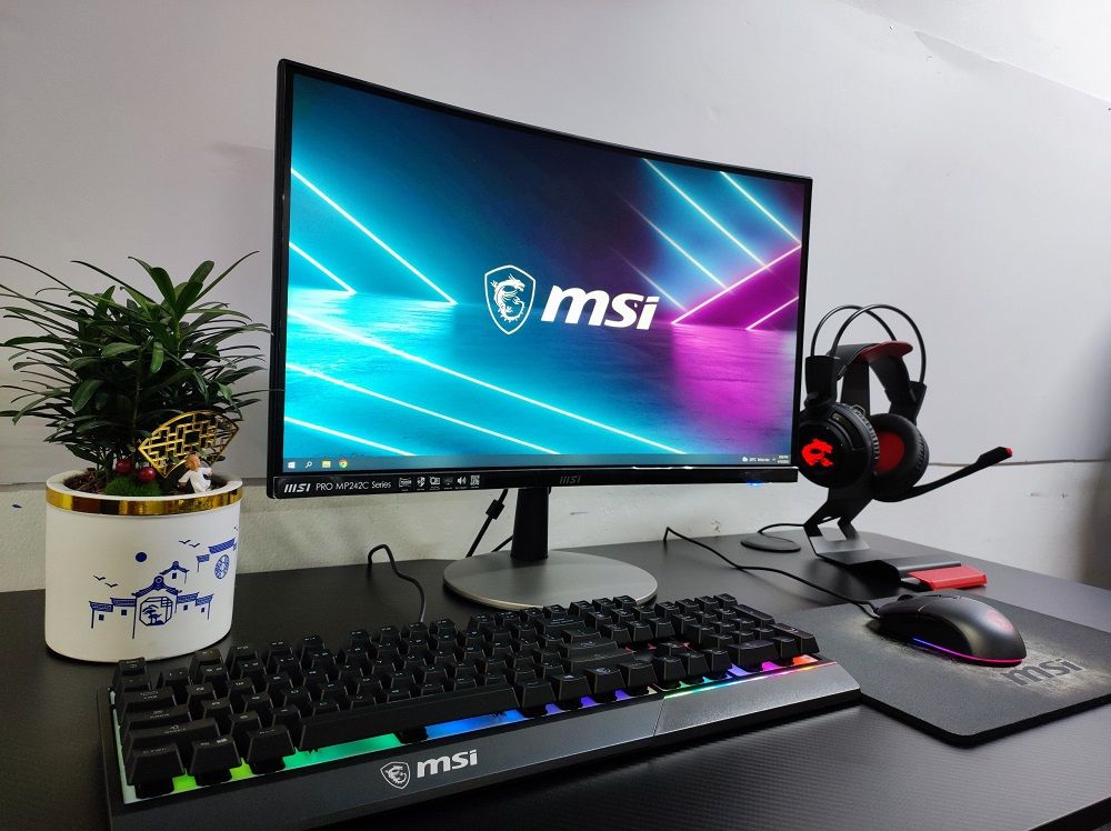 Màn Hình Cong MSI PRO MP242C 75Hz (23.6 inch, 1920 x 1080, 75Hz, Curved 1500R, VA, 5ms) mới bảo hành 24 tháng