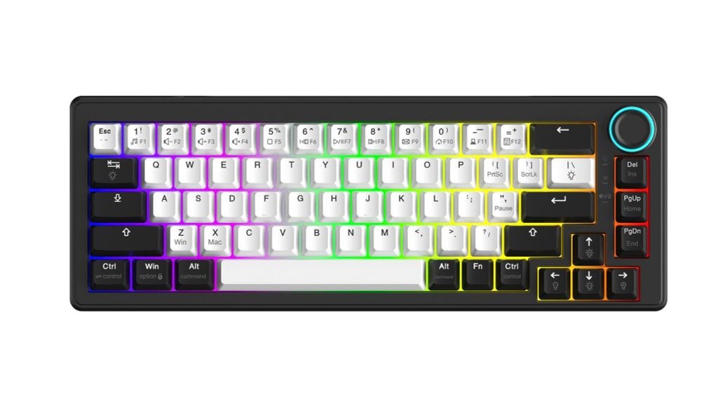 Bàn phím cơ DareU EK65s White Black Dream switch