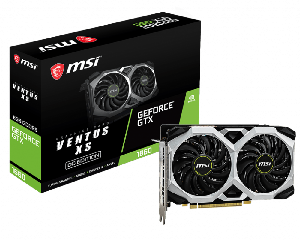 VGA MSI GeForce GTX 1660 6GB SUPPER  VENTUS XS OC NEW BẢO HÀNH 03 NĂM