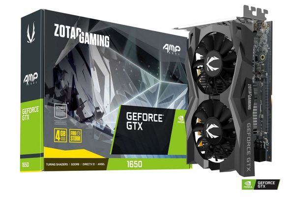 Card màn hình Zotac GTX 1650 AMP DDR6 (4GB GDDR6, 128-bit, DVI+HDMI+DP, 1x6-pin) NEW BH 36 THÁNG