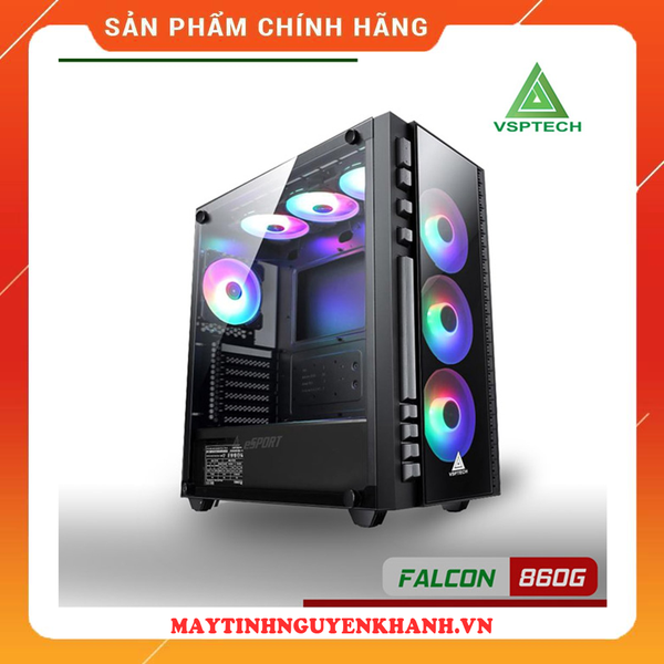 Case gaming FALCON VSP 860G- MẶT HÔNG KÍNH CƯỜNG LỰC TRONG SUỐT