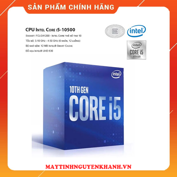 CPU Intel Core i5 10400 (2.90 Up to 4.10GHz, 12M, 6 Cores 12 Threads) Box công ty  bh 36 tháng