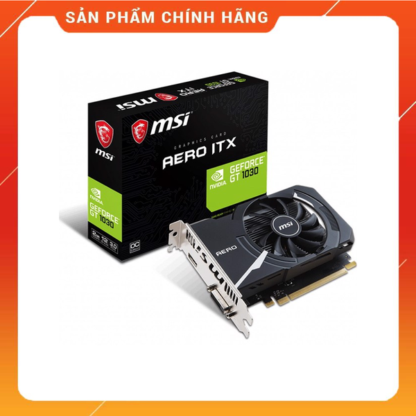 Card màn hình MSI GT 1030 AERO ITX OC (2GB GDDR5, 64-bit, DVI+HDMI) NEW BH 36 THÁNG