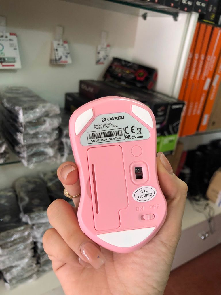 CHUỘT KHÔNG DÂY DAREU LM115G PINK NEW BH 24 THÁNG