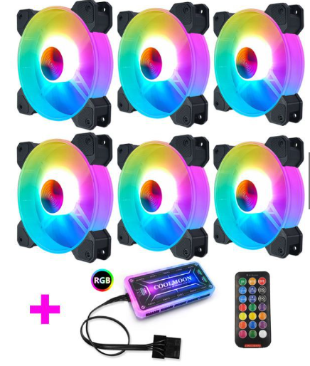 Quạt Tản Nhiệt  COOLMOON/ LED RGB 12CM  V2