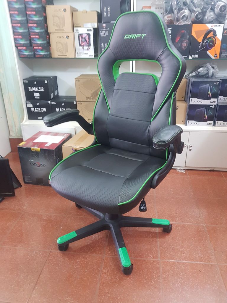 GHẾ GAMING RDRIFT D75 - BLACK/GREEN NEW BH 2 NĂM