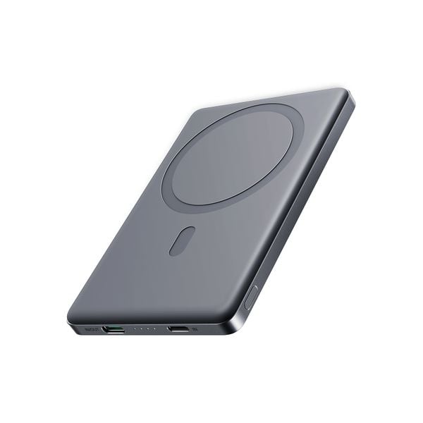 Sạc dự phòng 20W Joyroom PBM08 ultra thin metal magnetic wireless charging dùng cho điện thoại không dây iPhone, Samsung