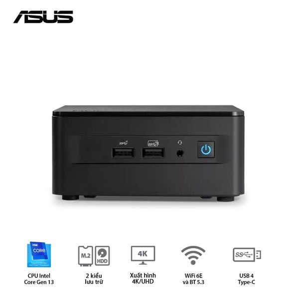 Máy bộ Asus Mini PC NUC 13 PRO Tall RNUC13ANHI300001I (i3 1315U/ 3Y)