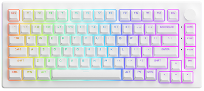 Bàn phím AKKO 5075B Plus White (Multi-modes / RGB / Gasket mount)