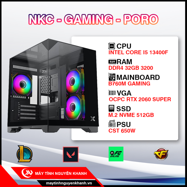 NKC - GAMING - PORO (I5 13400F / RTX 2060 SUPER)