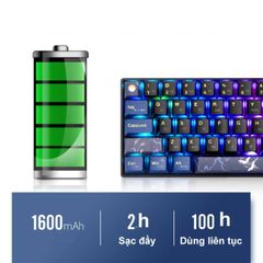 Bàn phím Newmen GM610 Pro Hạc vũ Ánh trăng (3MODE/ Hotswap/ Kailbox Sw)