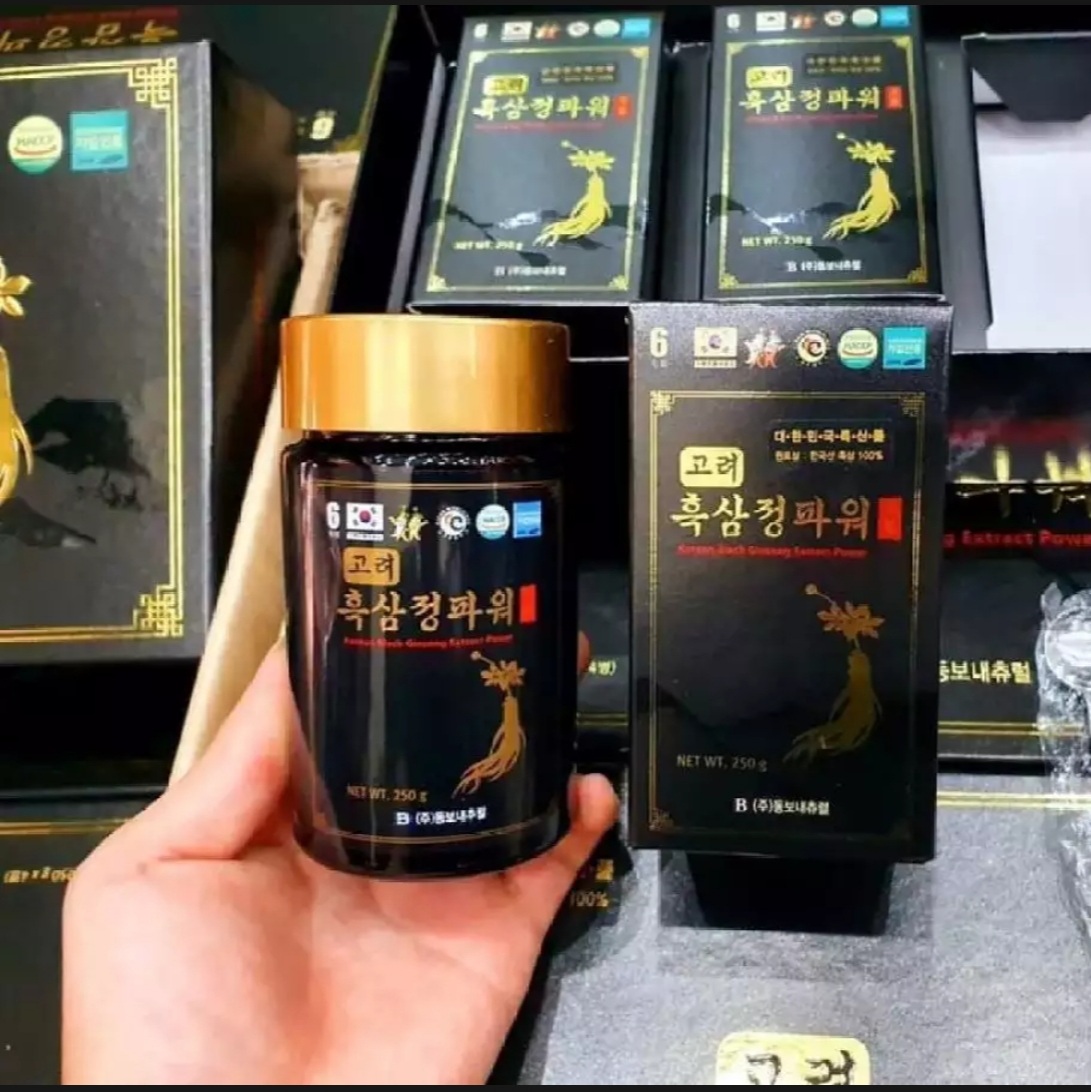 CAO HẮC SÂM HÀN QUỐC 6 NĂM TUỔI DẠNG LỌ THỦY TINH SANG TRỌNG