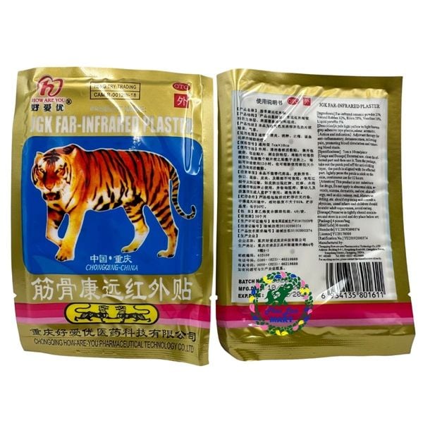  Cao dán tiger jgk far-infrared plaster giúp lưu thông máu giảm đau hàng nội địa chính hãng china 