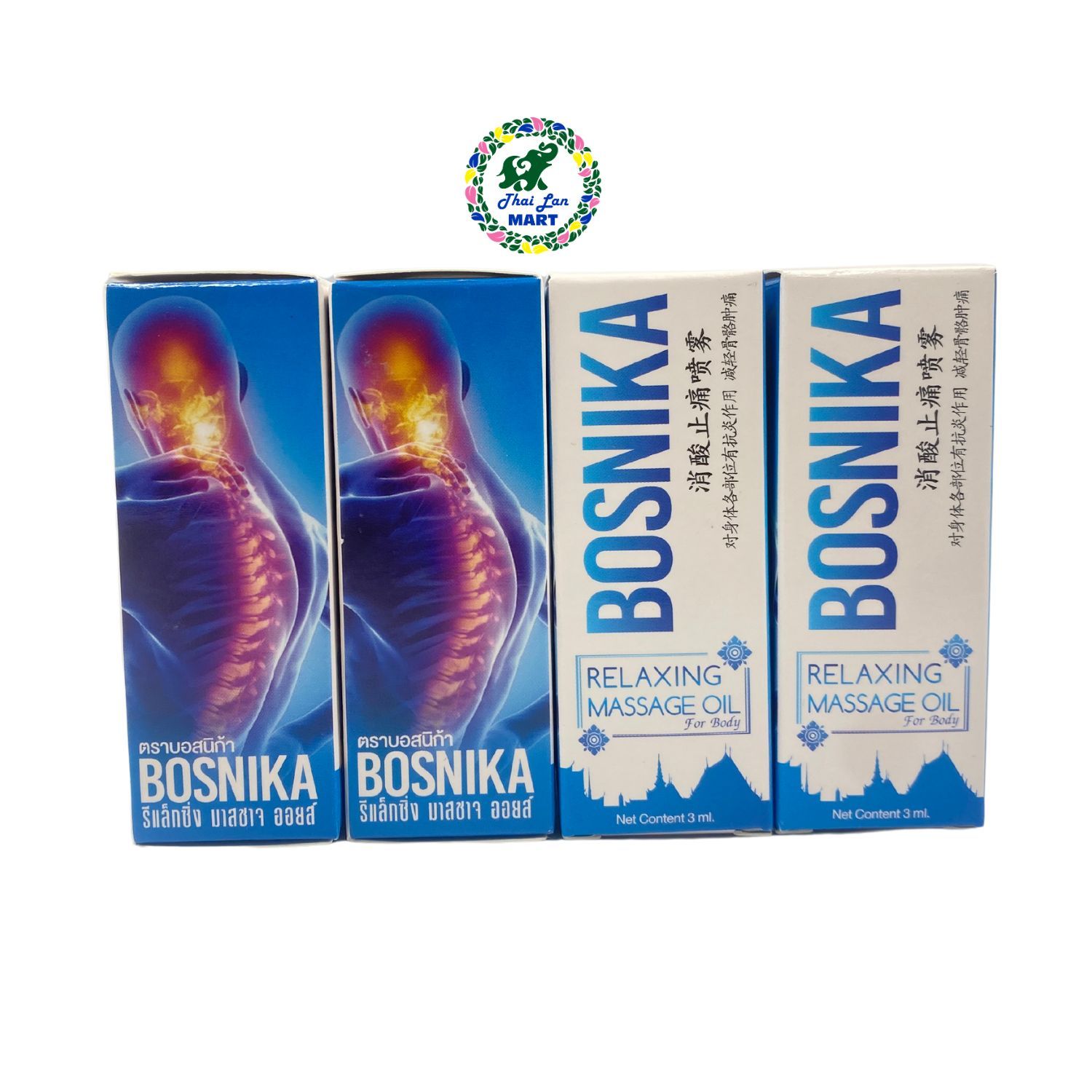  Dầu lăn bosnika relaxing massage oil giảm đau vai gáy hàng nội địa chính hãng thái lan 