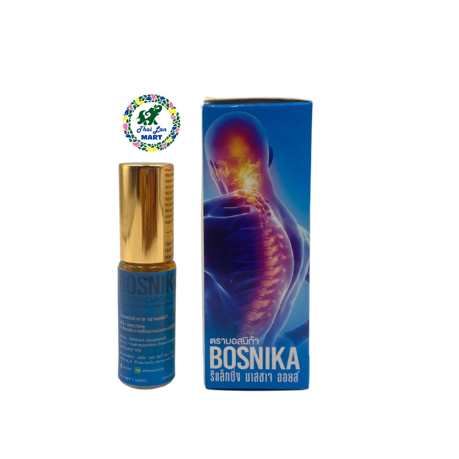  Dầu lăn bosnika relaxing massage oil giảm đau vai gáy hàng nội địa chính hãng thái lan 