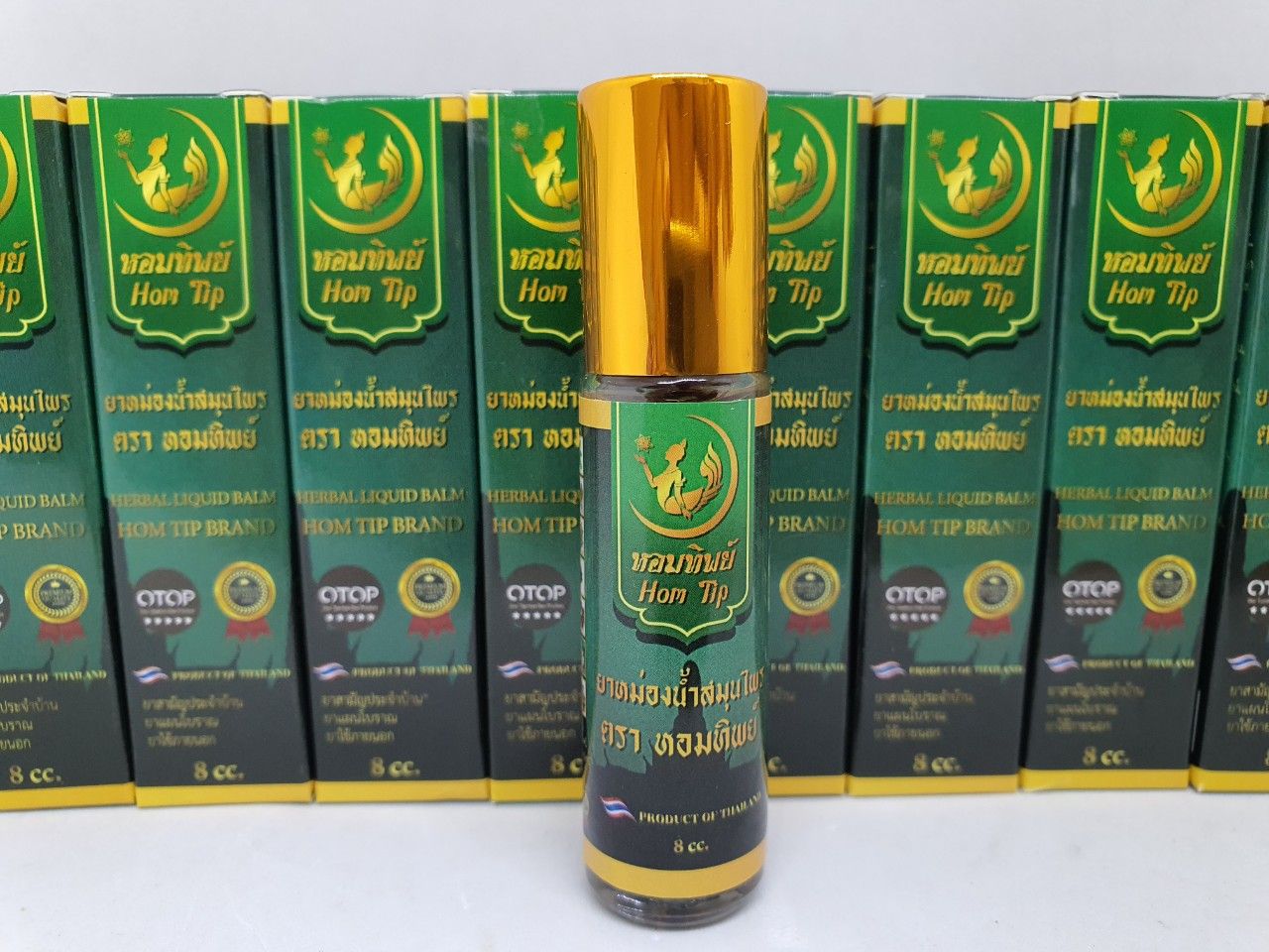  Dầu lăn otop herbal liquid balm hom tip brand 21 vị thảo mộc chính hãng thái lan 8 ml 