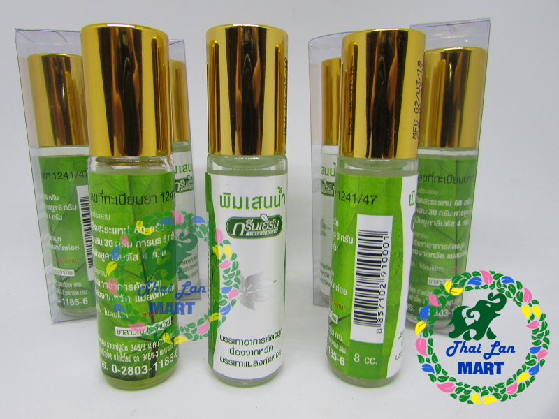  Dầu lăn green herb borneol solution giúp thông mũi lưu thông máu hàng nội địa chính hãng thái lan 